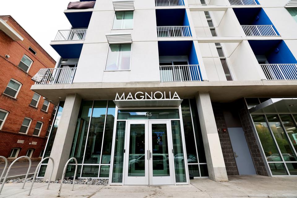 The Magnolia building, a Road Home facility in Salt Lake City, is pictured on Wednesday, June 28, 2023. | Scott G Winterton, Deseret News