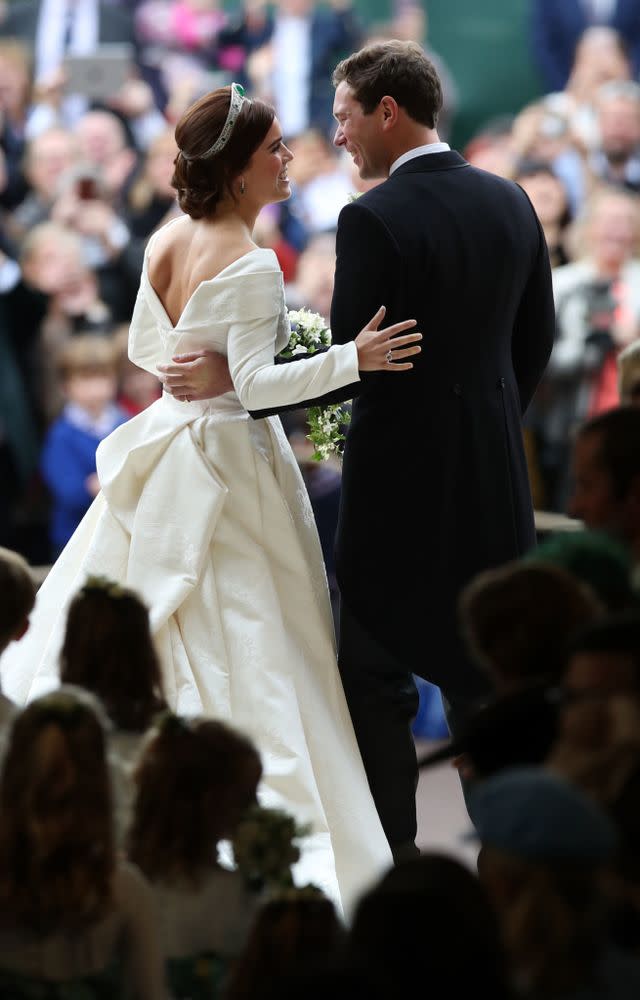 Princess Eugenie Returns to Wedding Chapel with Queen