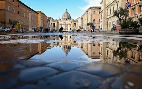 Bishop Zanchetta is believed to be living in the Vatican - Credit: AFP