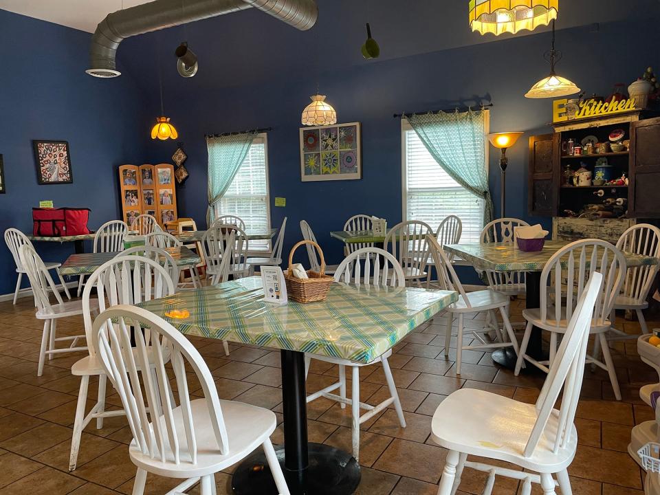 The main dining room at Em's Kitchen in Athens, Ga. on Tuesday, Aug. 29, 2023. The restaurant began as a soda fountain in Hawthorne Drugs and expanded to a full-service lunch counter in 2010.