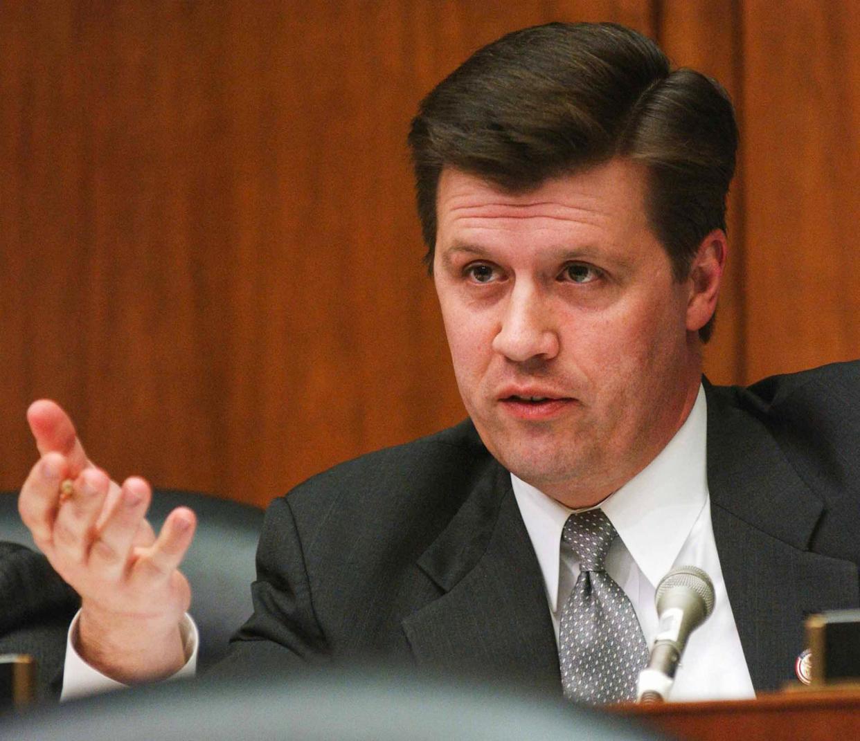 <span>John Hostettler during a House hearing on Capitol Hill, in Washington DC in 2003.</span><span>Photograph: Scott J Ferrell/CQ-Roll Call via Getty Images</span>