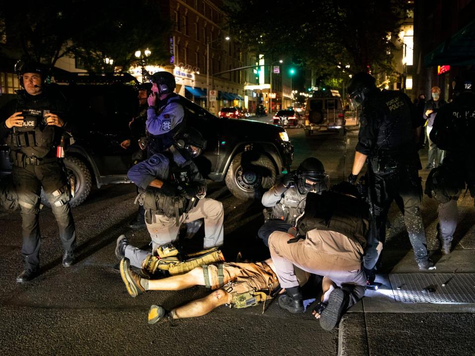 portland protest violence