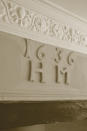 <p>The house is believed to be more than 500 years old – and an indication of its age can be seen with this marking ‘H.M’ on a wall, dated 1636. </p>