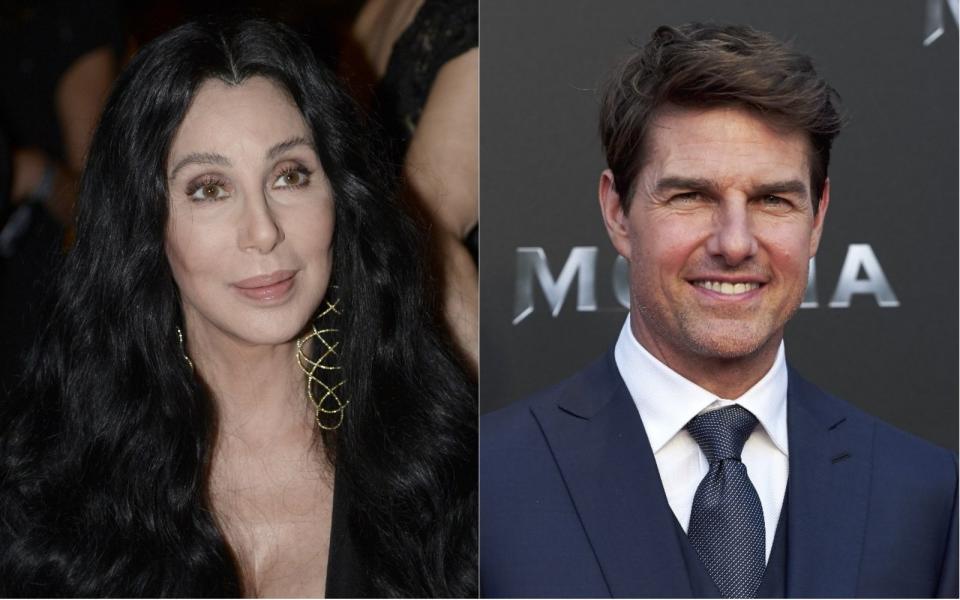 Hat jemand noch diese beiden auf dem Schirm? Mitte der 80er-Jahre traf Tom Cruise auf Sängerin Cher. Er war 24, sie 40, eine Weile lang sollen sie sich ein Apartment in New York geteilt haben. Viele Jahre später verriet Cher in einem Interview: "Ich war verrückt nach ihm!" (Bild: Fernanda Calfat/CarlosAlvarez/Getty Images)