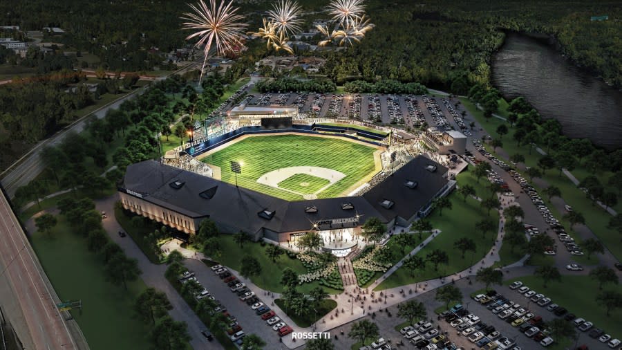 A rendering shows renovations to LMCU Ballpark. (Courtesy Whitecaps Media Department)