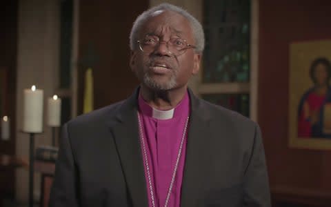 Bishop Michael Curry delivered a special blessing - Credit: ITV/PA