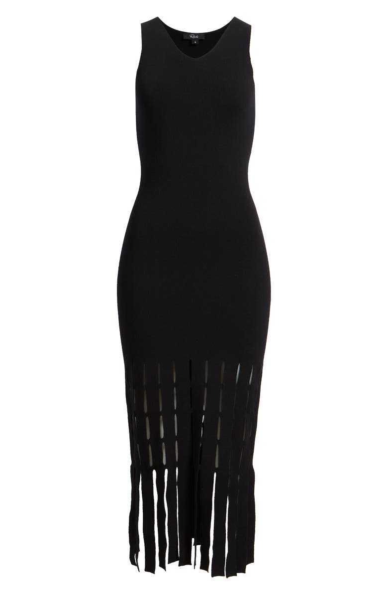 Kaia Fringe Detail Knit Midi Dress