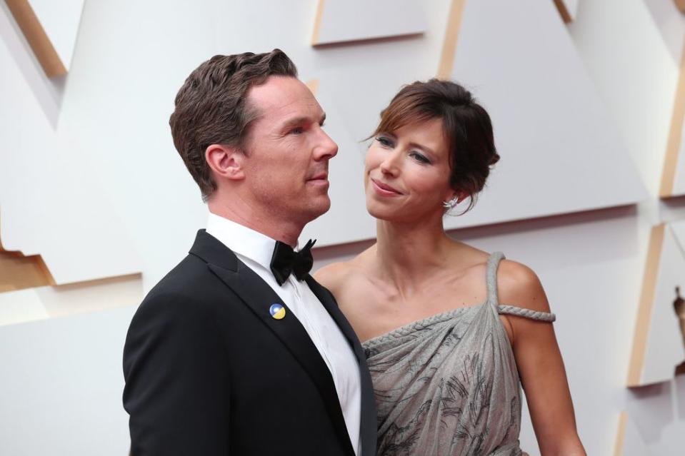 Benedict Cumberbatch and Sophie Hunter at the 2021 Oscars