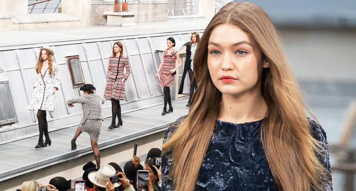 Gigi Hadid just confronted a prankster who ran onto Chanel's