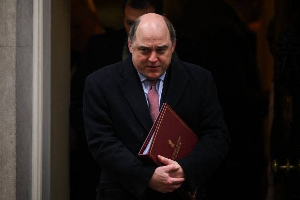 Britain’s defence secretary Ben Wallace leaves after attending the weekly cabinet meeting at 10 Downing Street, in London, on 10 January 2023 (AFP via Getty Images)