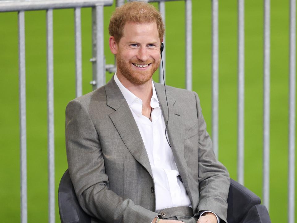Prince Harry, Duke of Sussex attends a press conference during the Invictus Games Dusseldorf 2023 - One Year To Go events on September 06, 2022