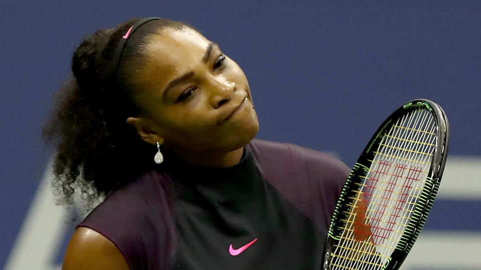 Unwilling to discuss her lost No. 1 ranking, Serena Williams said she'd been battling a knee injury at the U.S. Open.