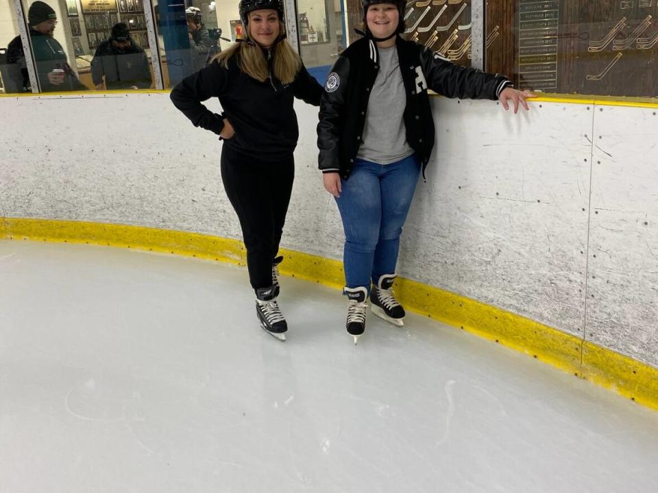A credit union in northern Ontario has teamed up with an arena to offer free, adults-only skating lessons for international students in Sault Ste Marie. (Submitted by Brittany Bortolon - image credit)