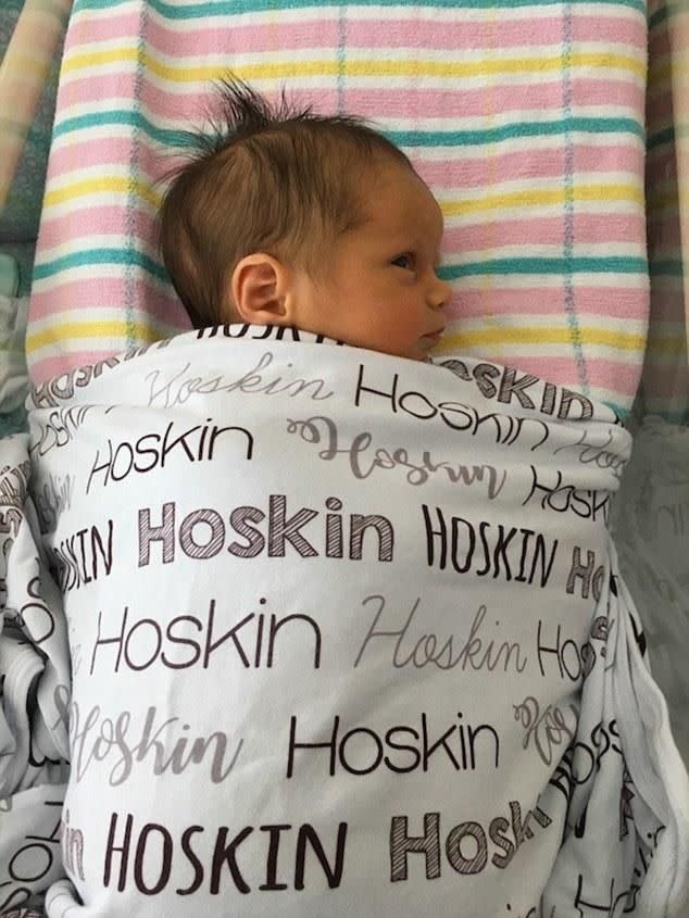 Baby Hoskin is here! Photo: Turia Pitt