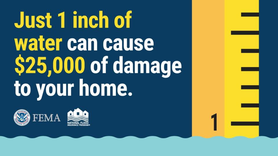 The Federal Emergency Management Agency warns that just one inch of water can cause $25,000 of damage to a home.