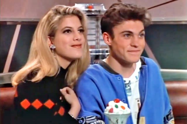 <p>Everett</p> Tori Spelling and Brian Austin Green on 'Beverly Hills, 90210'