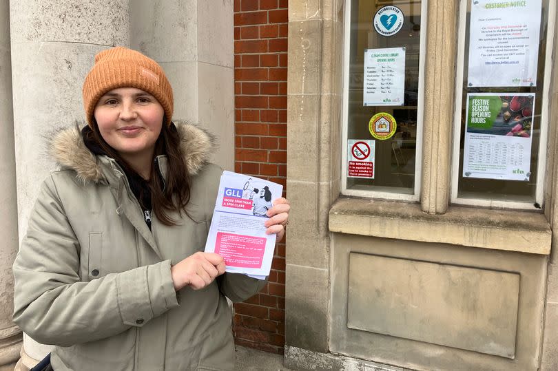 Mary Summers, Unite regional officer, at the Eltham Centre in Greenwich, London, UK