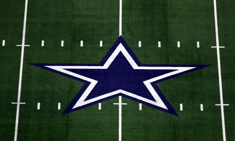 The Dallas Cowboys centerfield logo.