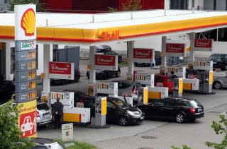 Shell fuel station in Europe