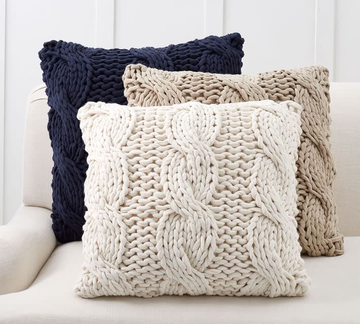 <p><a href="https://go.redirectingat.com?id=74968X1596630&url=https%3A%2F%2Fwww.potterybarn.com%2Fproducts%2Fcolossal-handknit-pillow-cover&sref=https%3A%2F%2Fwww.goodhousekeeping.com%2Fhome-products%2Fg45758008%2Fbest-throw-pillows%2F" rel="nofollow noopener" target="_blank" data-ylk="slk:Shop Now;elm:context_link;itc:0;sec:content-canvas" class="link ">Shop Now</a></p><p>Colossal Handknit Pillow Cover</p><p>potterybarn.com</p><p>$38.99</p>