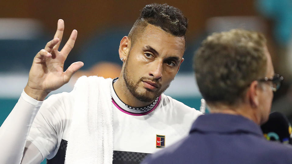 Nick Kyrgios has taken a stand against ‘racist, homophobic’ abuse. Pic: Getty