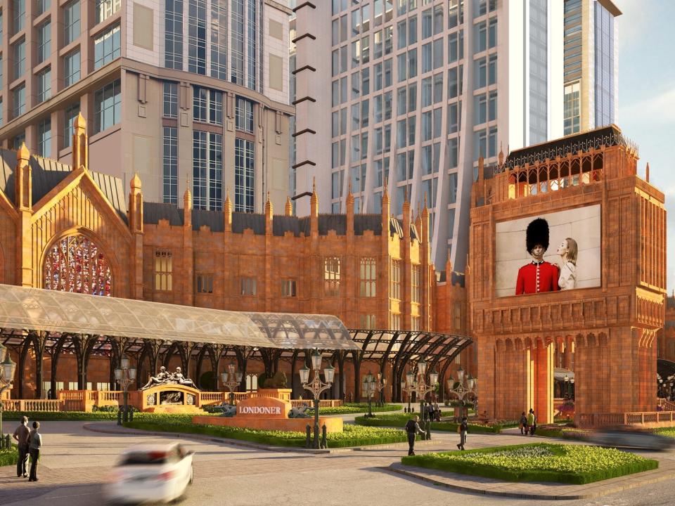 Exterior shot of London-inspired resort in Macau