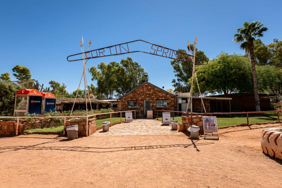 <div class="inline-image__caption"><p>The roadhouse at Curtin Springs, providing food and fuel for travelers in Australia’s Outback.</p></div> <div class="inline-image__credit">Elizabeth Warkentin</div>