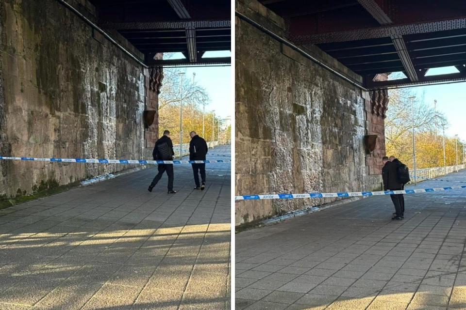 Plainclothes cops spotted investigating crime scene on Glasgow street <i>(Image: Newsquest)</i>