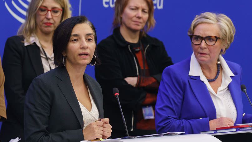 MEPs Evin Incir, left, and Frances Fitzgerald, right