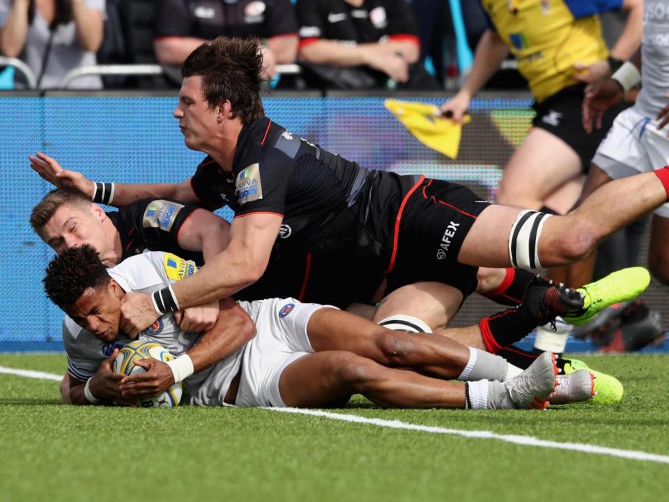 Anthony Watson scored Bath's only try on his return from Six Nations duty (Getty)