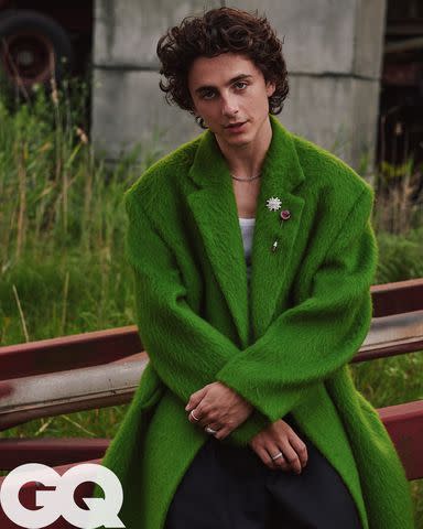 <p>Cass Bird/GQ</p> Timothée Chalamet photographed for GQ Magazine