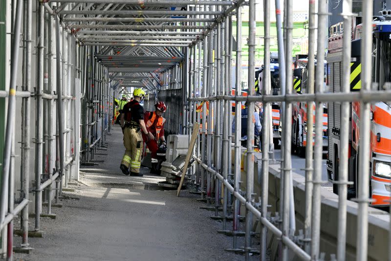 Collapsed pedestrian bridge in Espoo