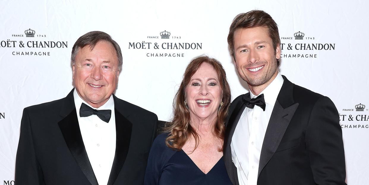 glen powell and his parents cyndy powell and glen powell sr