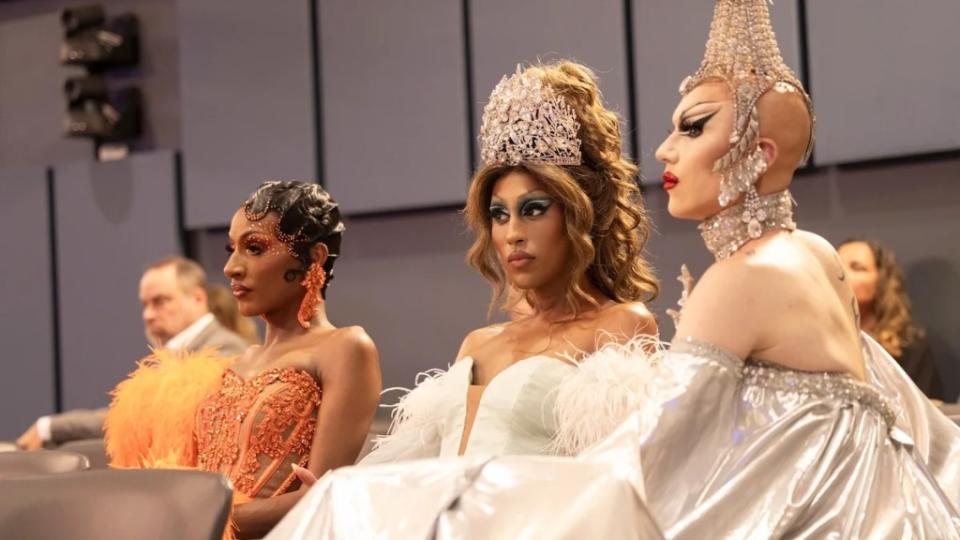 Jaida Essence Hall, Priyanka and Sasha Velour in "We're Here" Season 4