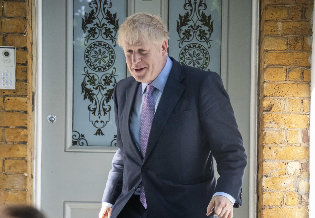 Conservative Party leadership contender Boris Johnson leaving his home in south London on Tuesday (Picture: PA/Getty)