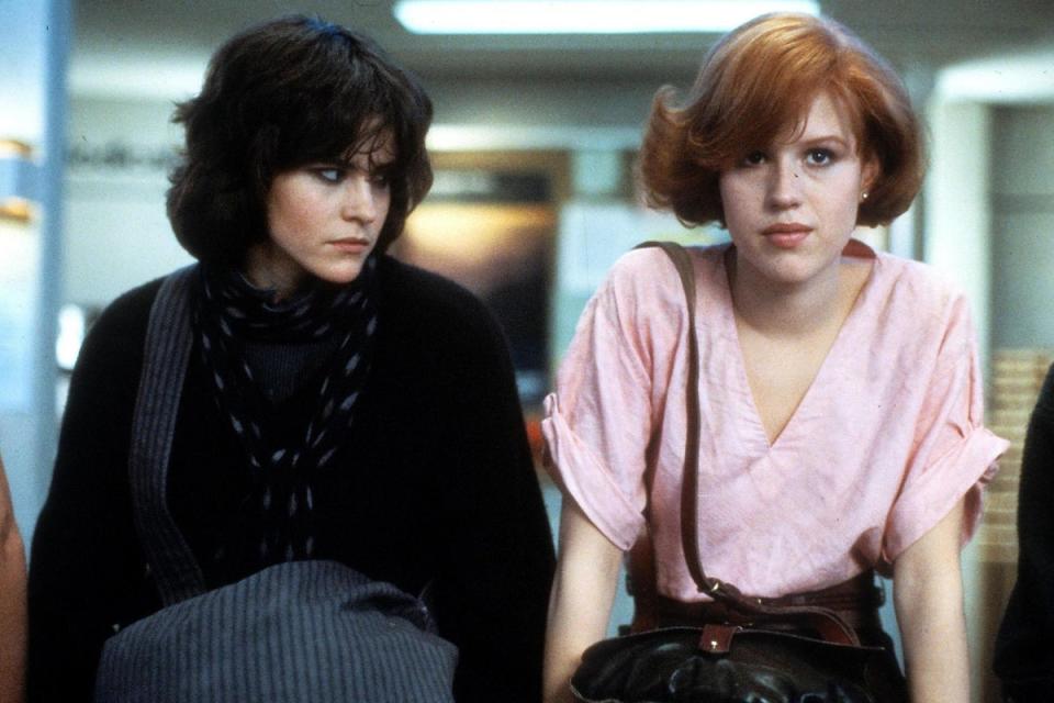 Ringwald, with co-star Ally Sheedy in a scene from the film The Breakfast Club (Getty Images)