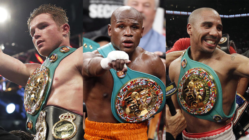 Canelo Alvarez, Floyd Mayweather and Andre Ward are the candidates for Yahoo Sports Boxer of the Decade.