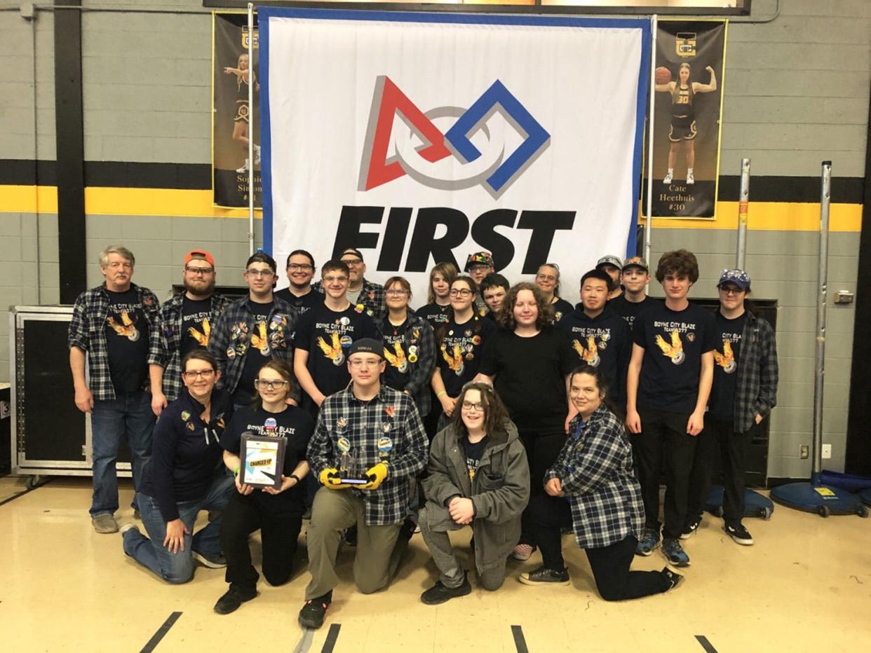 Boyne City High School's Blaze robotics team ended as a finalist and earned the Sustainability Award during a Michigan FIRST District Robotics Competition on March 16-18 at Traverse City Central High School.