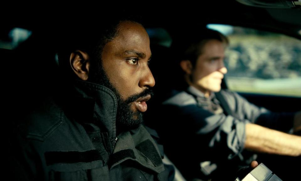 Turn back time ... John David Washington, left, and Robert Pattinson in Tenet.