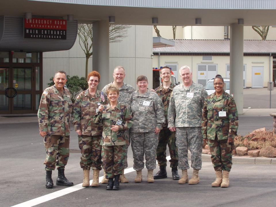 This undated photo shows Kimberly Billingsley with the Deployed Warrior Medical Management Center staff during her time being deployed in Germany in 2006.