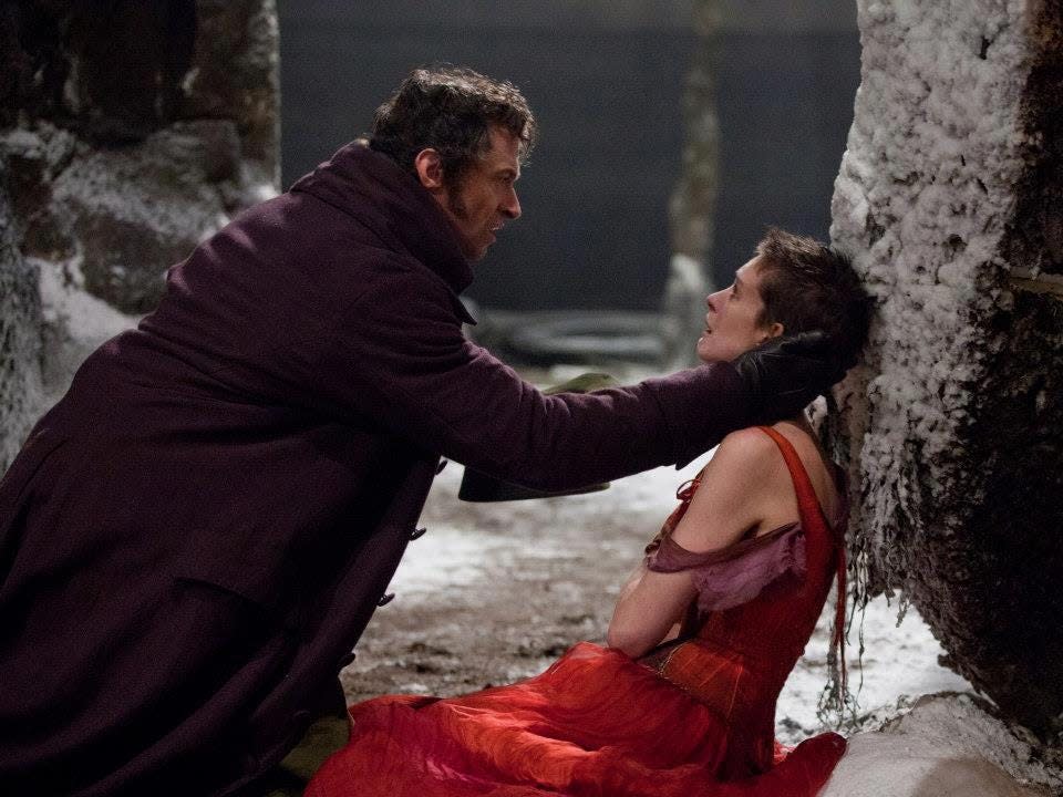 les miserables anne hathaway hugh jackman