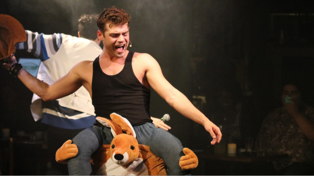 The 28-year-old actor talks to ET about taking on Patrick Verona in the stage production.