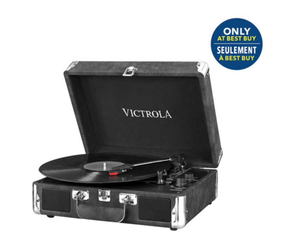 Victrola VSS-990BT Premium Suitcase Belt Drive Turntable. Image via Best Buy.