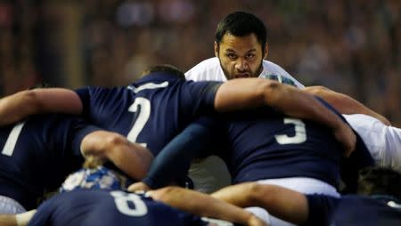 Rugby Union - Scotland v England - RBS Six Nations Championship 2016 - Murrayfield Stadium, Edinburgh, Scotland - 6/2/16 England's Billy Vunipola looks over a scrum Reuters / Russell Cheyne Livepic