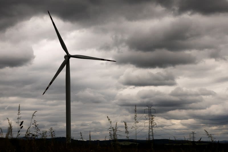 FILE PHOTO: Power-generating windmill turbine owned by Ikea Retail near Rymanow