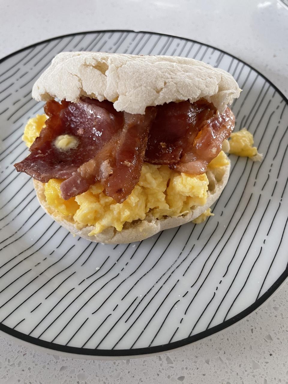 egg sandwich on a plate