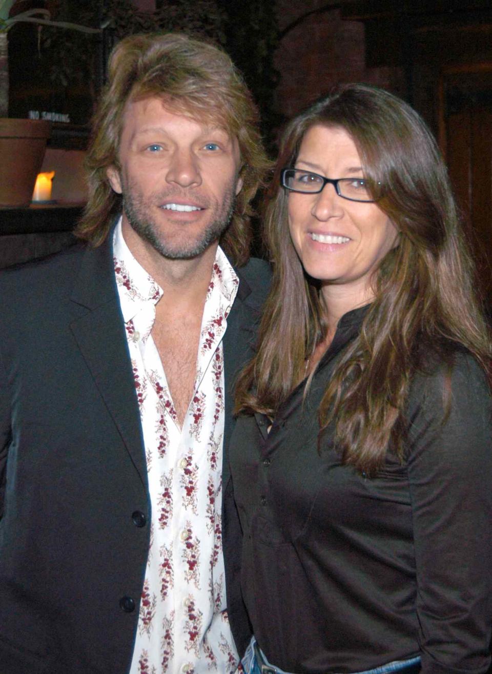 Jon Bon Jovi and Dorothea Bon Jovi attend Ingrid Sischy & Sandy Brant Host a Dinner for Frida Giannini at Waverly Inn on June 14, 2007 in New York City