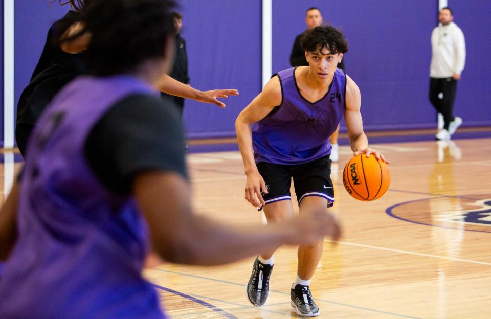 Kingston Tosi during practice at Millennium High School's gym in Goodyear on Jan. 30, 2024.