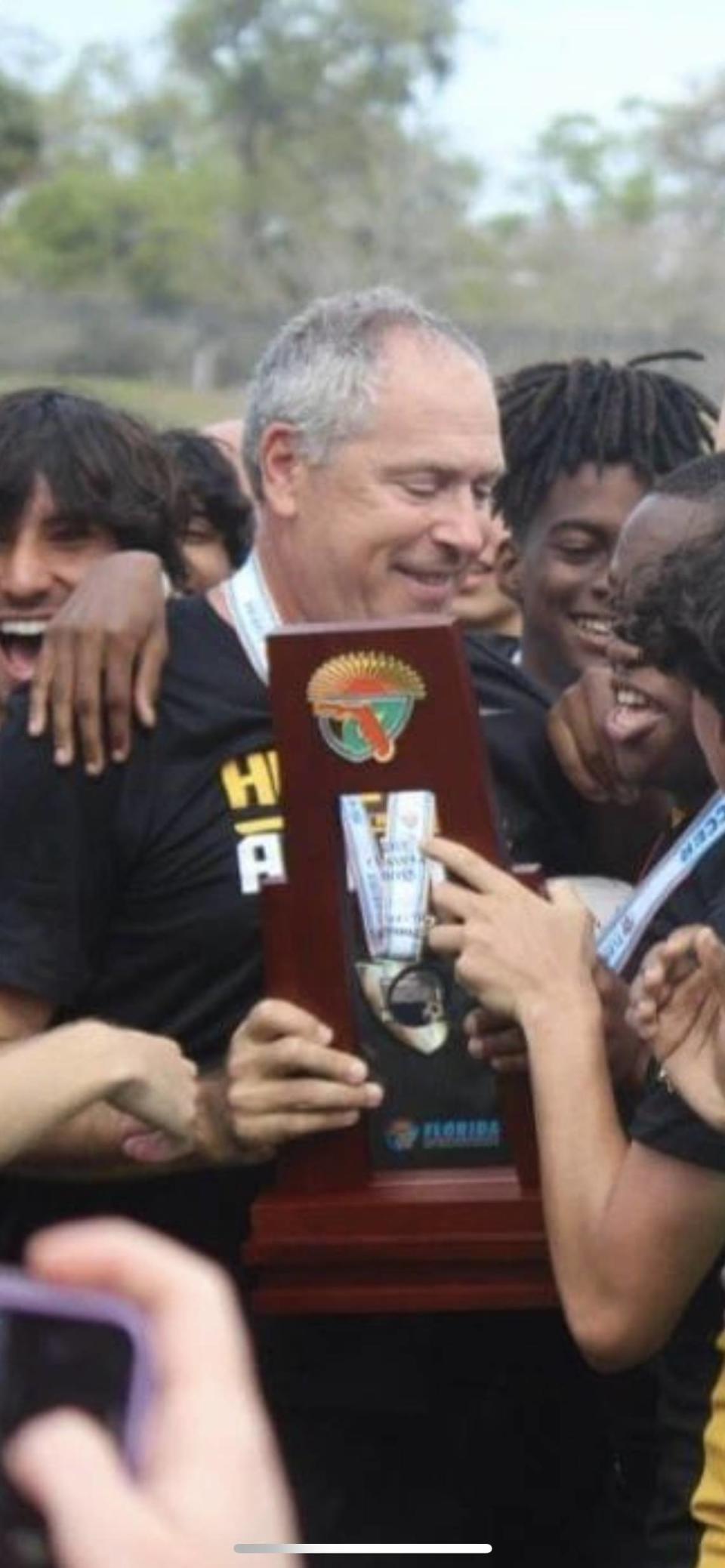 American Heritage coach Todd Goodman is the Miami Herald’s Class 7A-5A Boys’ Soccer Coach of the Year after leading the Patriots to the Class 5A state championship.