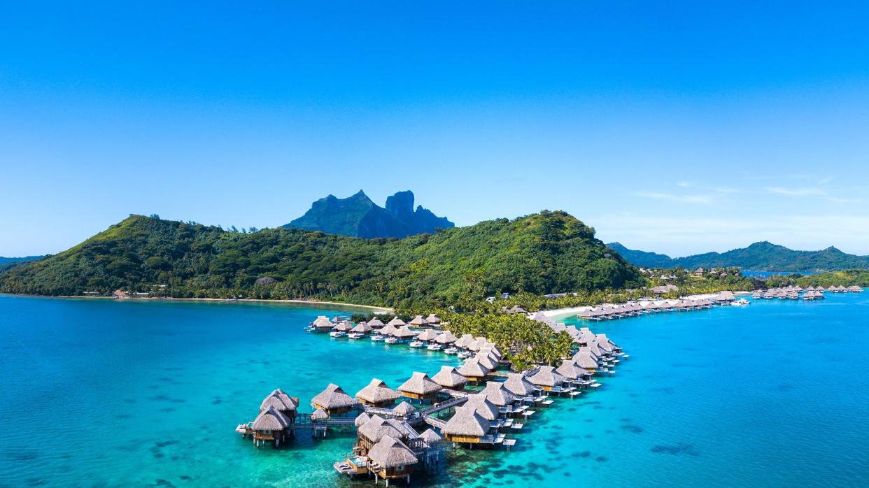 Aerial view of Conrad Bora Bora